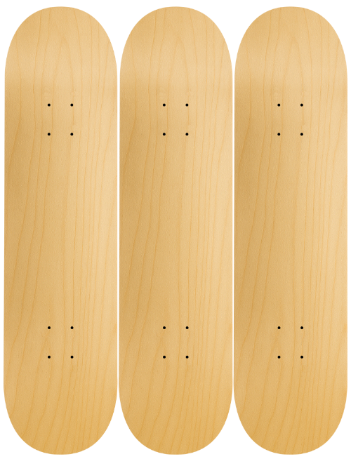 Make Your Own Custom Skateboard Triptych – Upload a Photo or Design