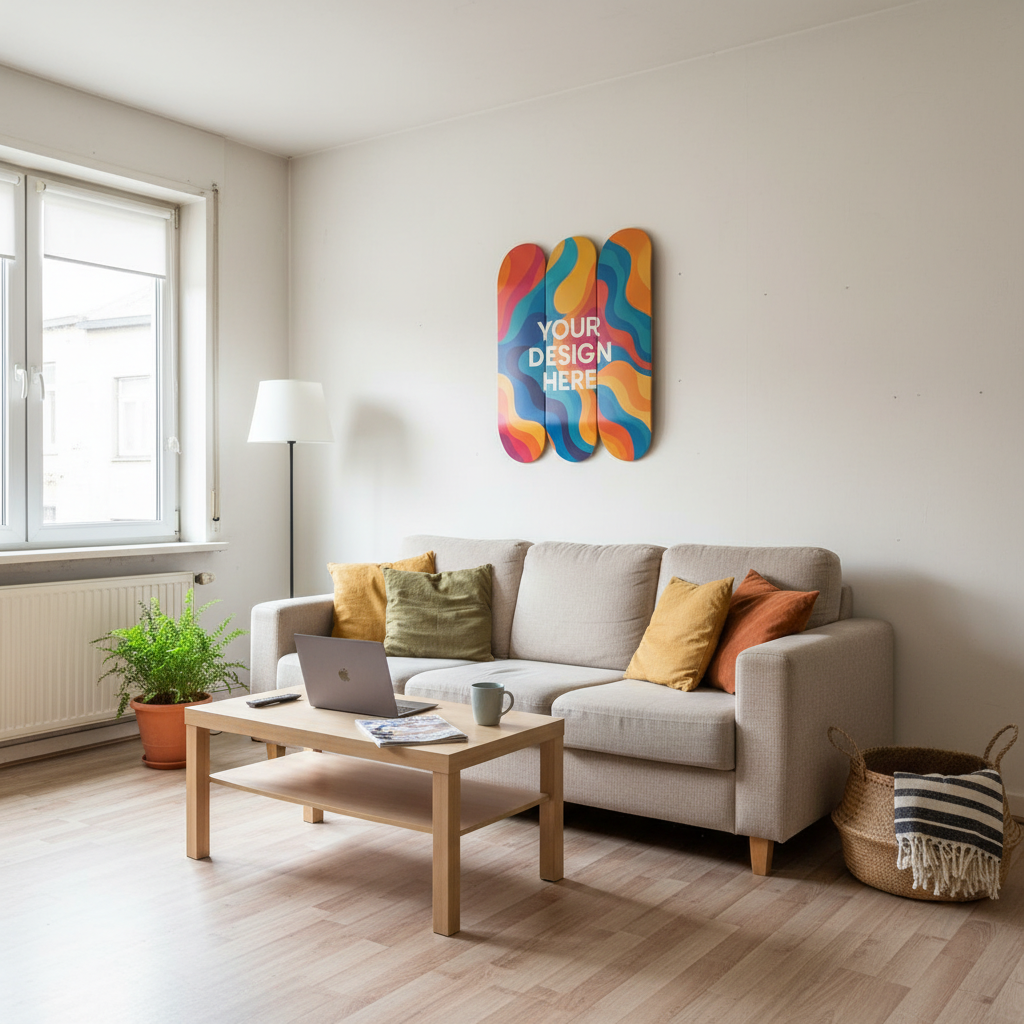 Make Your Own Custom Skateboard Triptych – Upload a Photo or Design