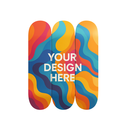 Make Your Own Custom Skateboard Triptych – Upload a Photo or Design